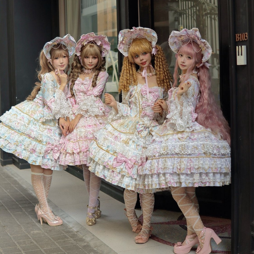 【烛台华章】韩菇凉~原创设计Lolita洋装甜美长袖op连衣裙女秋季 - 图2