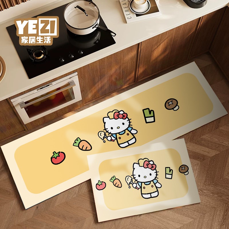 Katie Meow Kitchen Absorbent Floor Mat Hot Sale