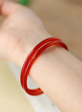 天然网红玉髓手镯叮当古风