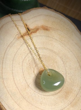 天然和田玉小福包袋深晴水