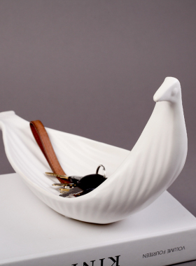 鞋柜客厅桌面玄关进门入户挂放陶瓷钥匙收纳摆件门口装饰家用北欧