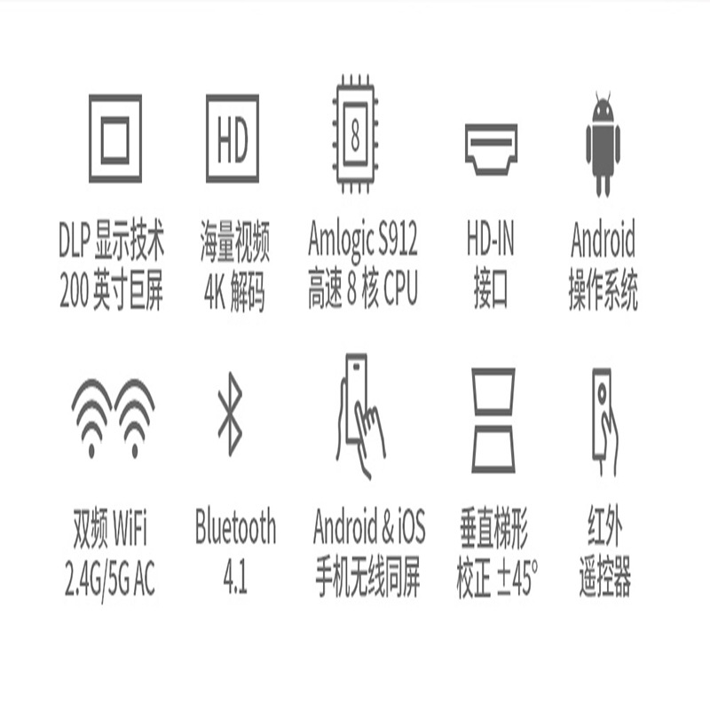 手机投影一体机家庭投影仪家用DLP微型便携式1080P高清4K 3D影院