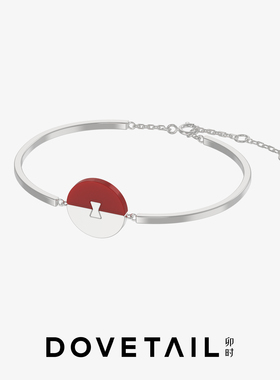 DOVETAIL/卯时折扇经典燕尾榫925银银色饰面红玛瑙手链