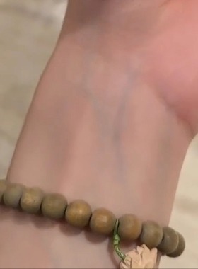张真源同款木珠莲花手链手串新中式禅意小众百搭木质莲花楼手饰品