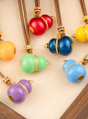 赵露思同款新中式葫芦项链小众设计高档长款毛衣链可调节锁骨链女