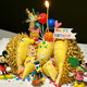 Durian birthday cake decoration diy material package gift box
