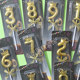 Crown bow number candle can be lit