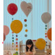 Colorful balloon baby first birthday party