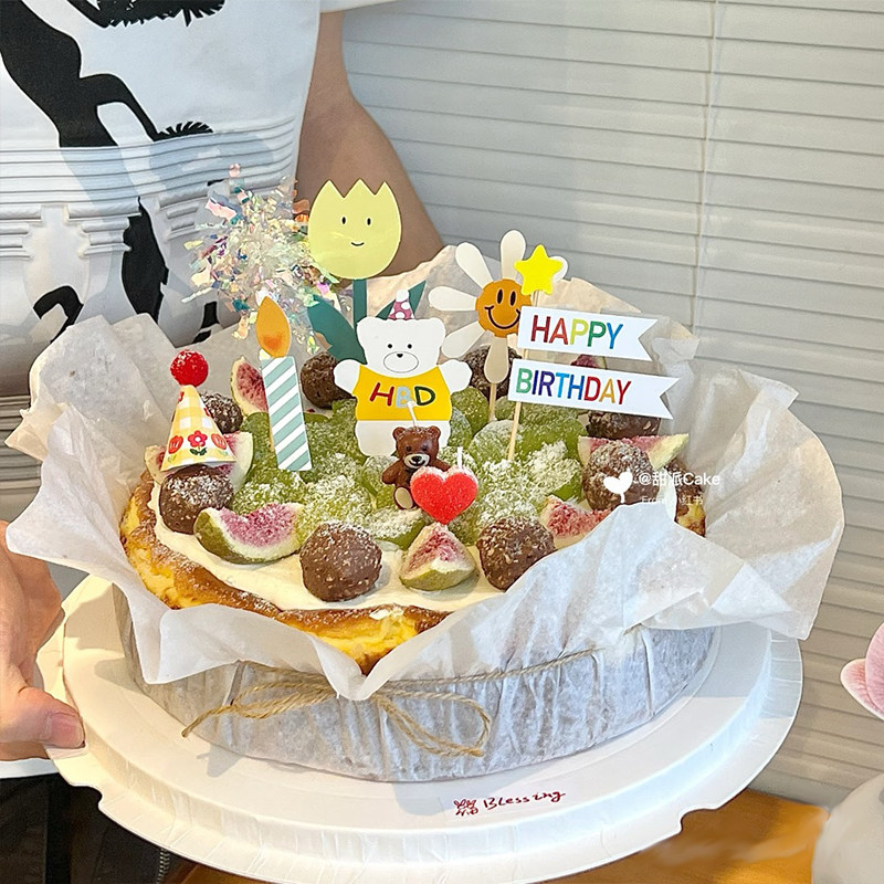 简约组装小蛋糕ins可爱麦当劳蛋糕插件生日蛋糕装饰diy小熊蛋糕,淘宝优惠券,粉丝福利购,淘宝优惠卷