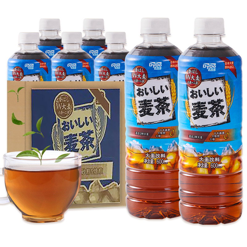 达亦多大麦茶红茶dydo0糖0卡0脂麦香清香600ml*15瓶整箱清爽饮料 - 图1