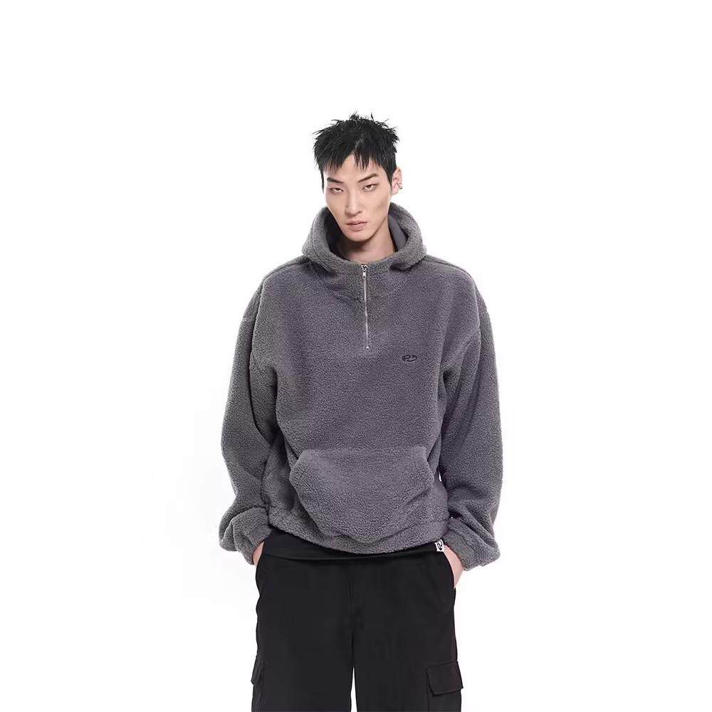 【官方正品】EGO FETCH 摇粒绒羊羔绒半拉链卫衣 男女同款 - 图3