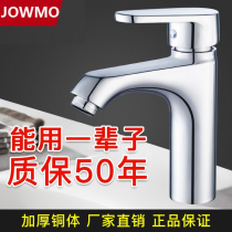 Full copper washbasin washbasin toilet tap single hot and cold two-in-one surface basin Terra basin Domestic tap bathroom