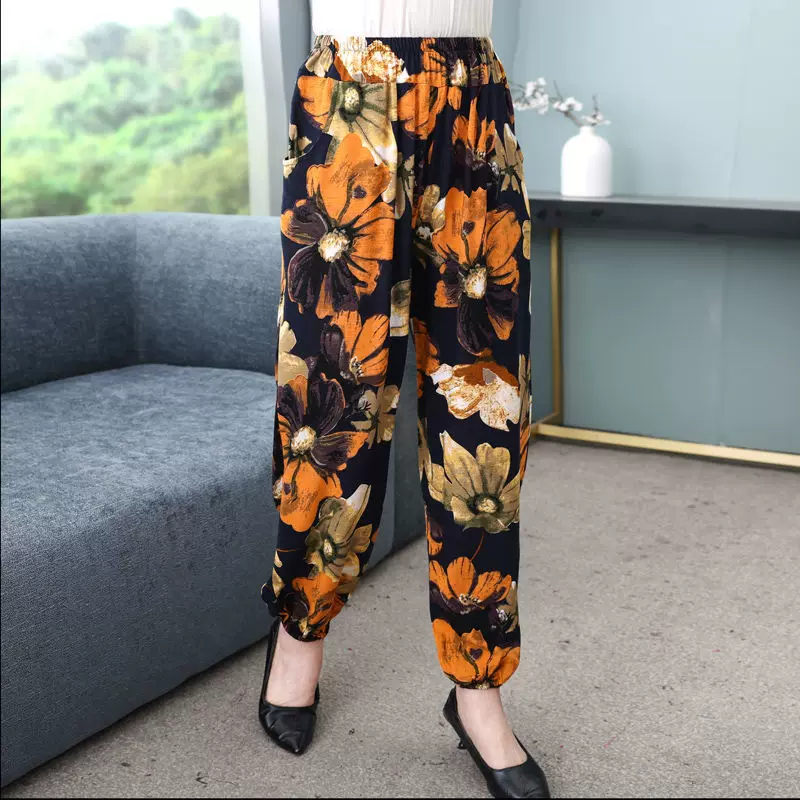 Брюки для отдыха, летние тонкие фонарики (?) oversize, для среднего возраста