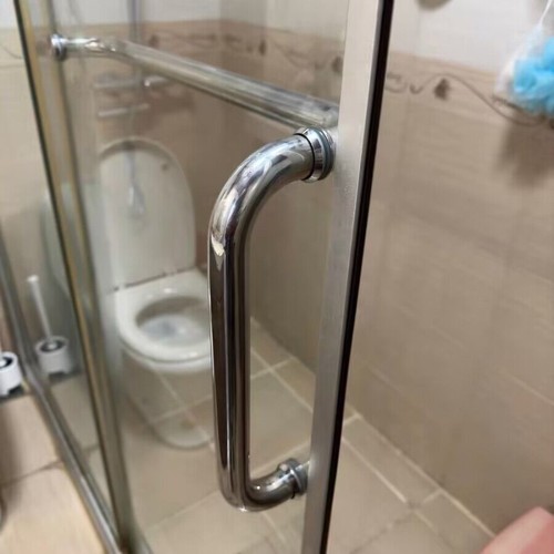 淋浴房拉手浴室玻璃门拉手卫生间浴室移门把手加厚304不锈钢铜. - 图0