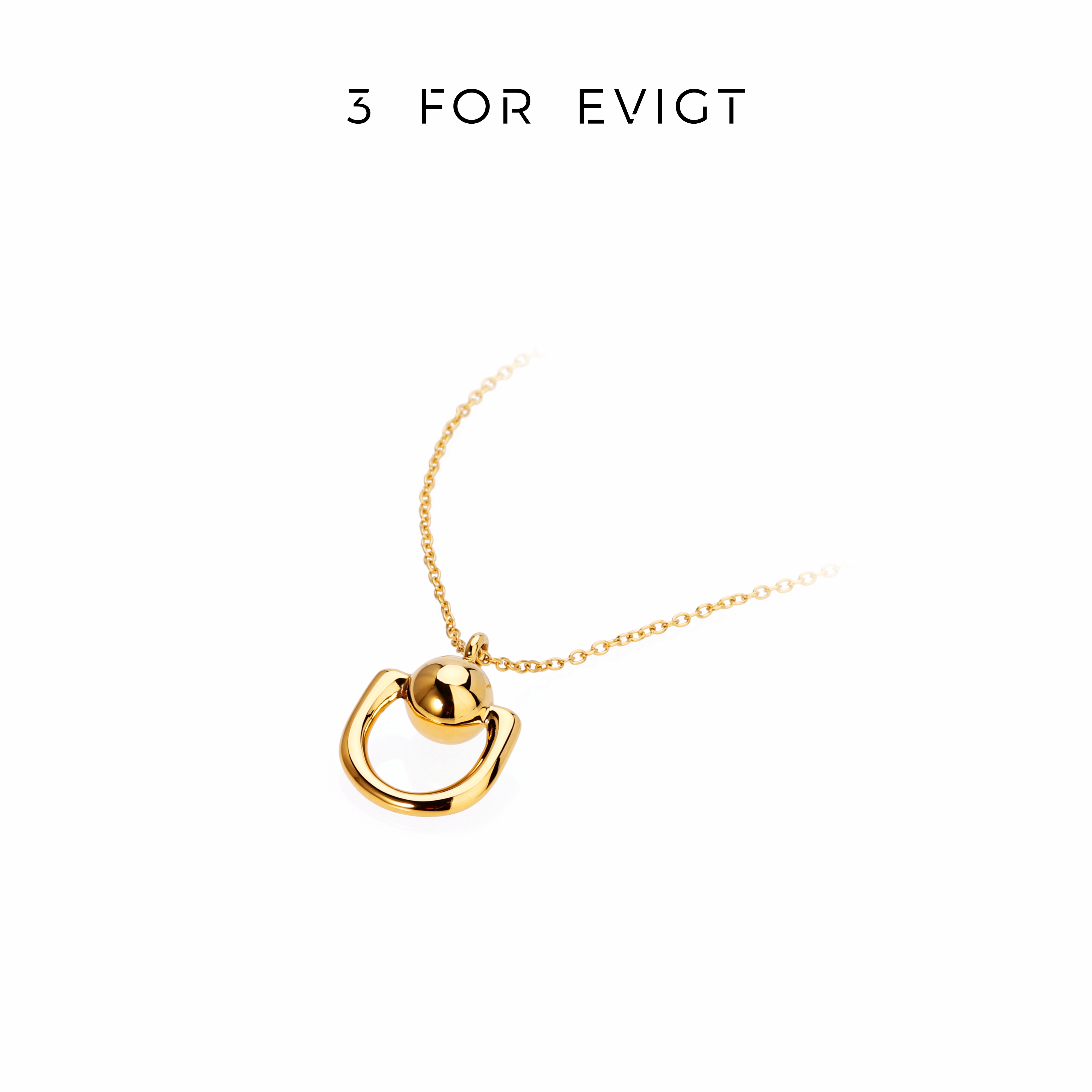3 for evigt镀18K金星轨系列项链 新款金色简约北欧轻奢装饰项链