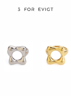 3forevigt四叶草简约百搭戒指