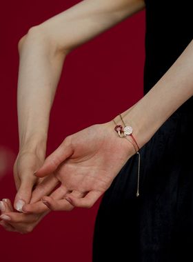 3forevigt925银蕊系列红色手链