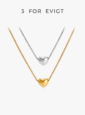 3forevigt女士爱心项链