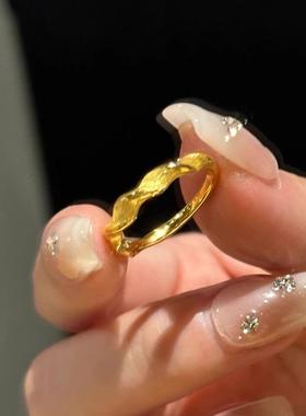 开口戒指时尚潮流莫比乌斯铜镀金