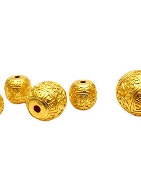 999足金红宝石卡环跑环念珠手串