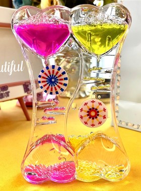 浪漫爱心沙漏摆件情侣礼物送女孩生日礼物精美装饰品女孩创意玩具