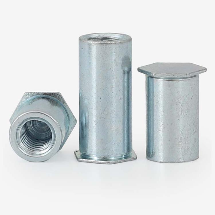 BSO-3.5M4*x5x6x7x8x9x10x30 碳钢镀蓝白锌盲孔压铆螺母柱底孔7.2 - 图1