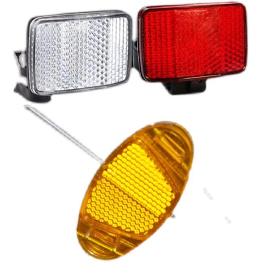 自行车反光板警示片山地车夜骑辐条灯货架反光片单车尾灯配件大全