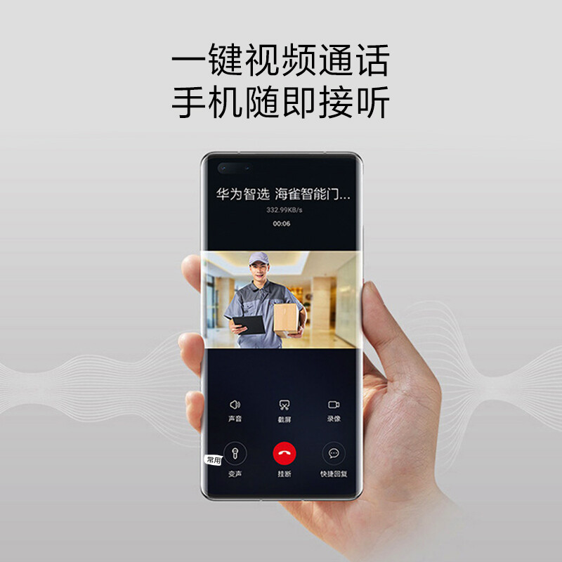 華為智選智能可視門鈴家用電子貓眼看門監控無線攝像頭智慧屏適用_海雀旗艦店_電子_電工