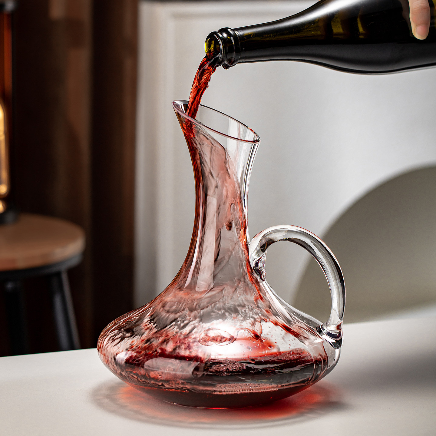 红杆水晶红酒杯2个一对家用高颜值勃艮第葡萄酒杯轻奢高档高脚杯,淘宝优惠券,粉丝福利购,淘宝优惠卷