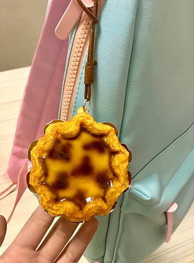 向日葵酥皮蛋挞挂件仿真食物车载挂饰书包装饰配件饰品摆件小礼物