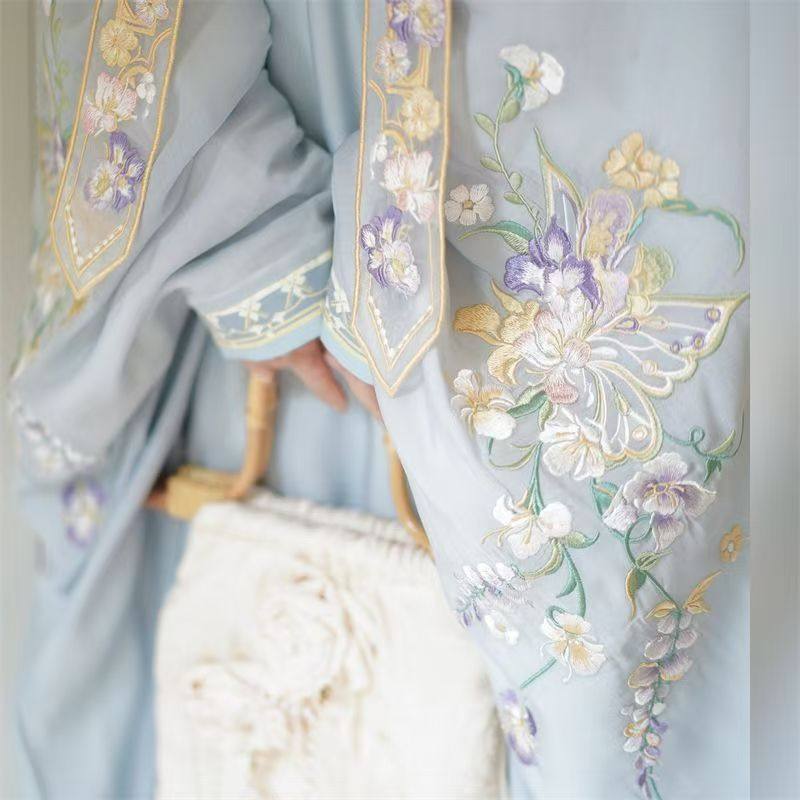 醉时阁【幽幽如兰】原创汉服明制长衫马面裙重工刺绣云肩加内里,淘宝优惠券,粉丝福利购,淘宝优惠卷