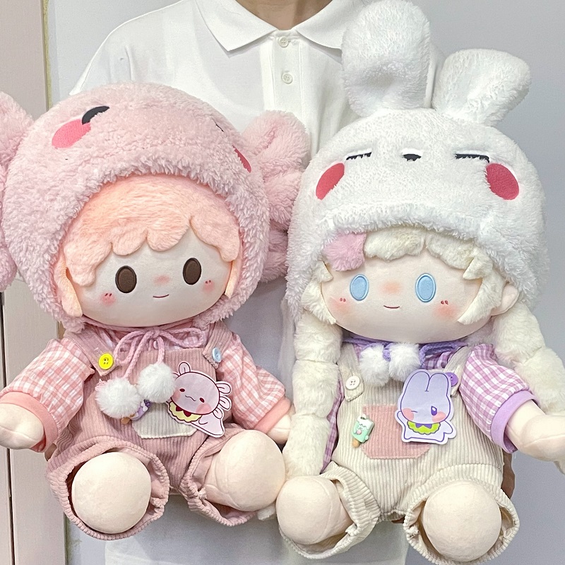 【现货】元气萌想萌宠背带裤40cm娃衣无属性棉花娃娃衣服 - 图0