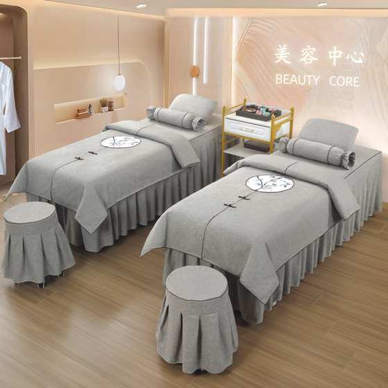 High-end cotton and linen beauty bedspread set of four pieces factory direct sale