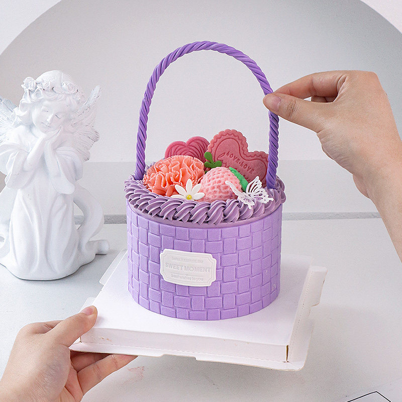 网红母亲节蛋糕装饰翻糖小花篮摆件巧克力成品送妈妈礼物甜品点缀,淘宝优惠券,粉丝福利购,淘宝优惠卷