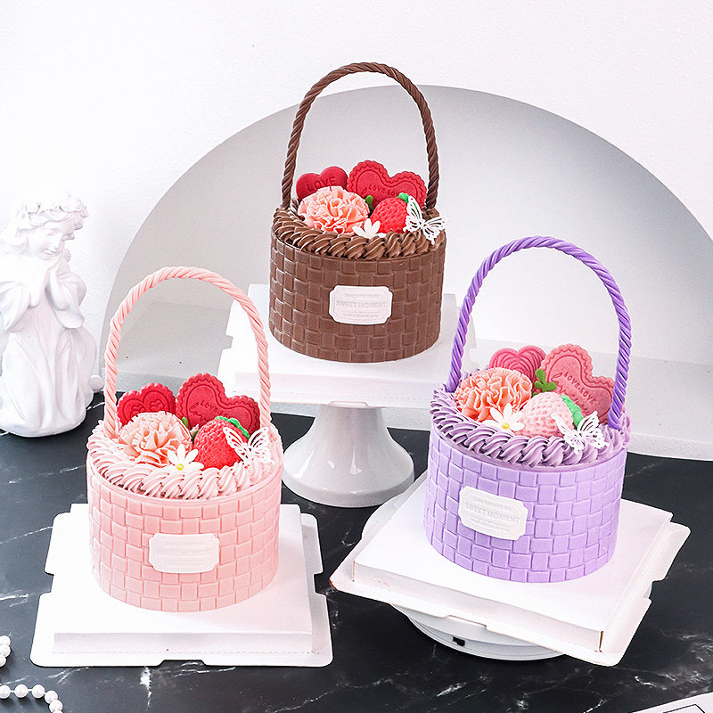 网红母亲节蛋糕装饰翻糖小花篮摆件巧克力成品送妈妈礼物甜品点缀,淘宝优惠券,粉丝福利购,淘宝优惠卷