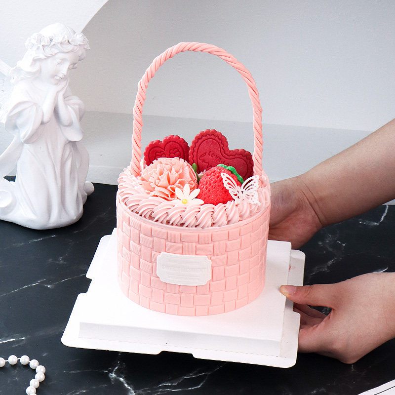 网红母亲节蛋糕装饰翻糖小花篮摆件巧克力成品送妈妈礼物甜品点缀,淘宝优惠券,粉丝福利购,淘宝优惠卷