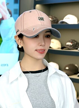 宽檐棒球帽男女秋冬保暖情侣款字母刺绣户外遮阳帽