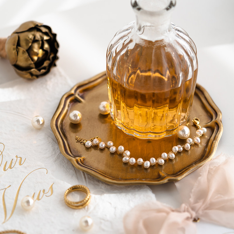 Retro法式复古小托盘黄铜做旧圆形香薰托盘ins风玄关首饰收纳盘,淘宝优惠券,粉丝福利购,淘宝优惠卷