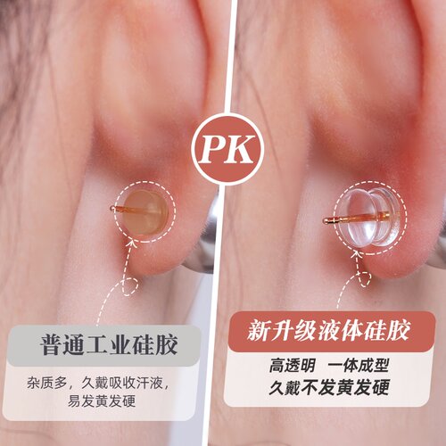 硅胶耳堵液态神防掉耳后塞器养耳洞紧固耳环塞扣高透防丢耳钉配件 - 图1