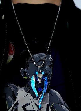 听谷夜光狼王三件套嘻哈复古吊坠