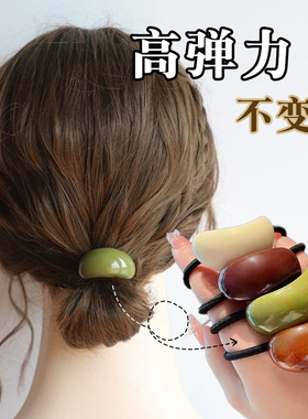 听谷短发半扎发饰头绳过渡期头饰