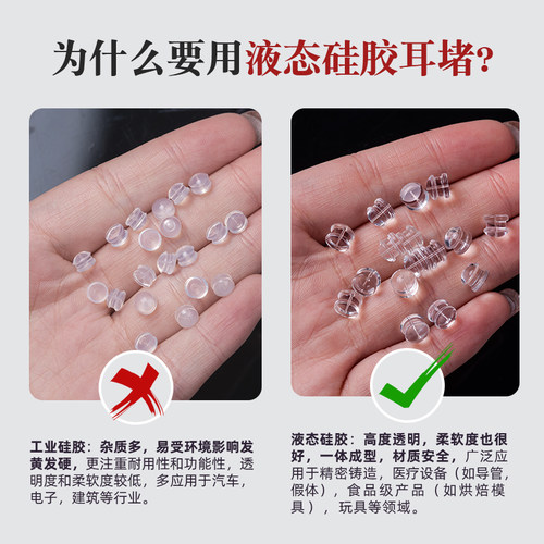 硅胶耳堵液态神防掉耳后塞器养耳洞紧固耳环塞扣高透防丢耳钉配件 - 图0