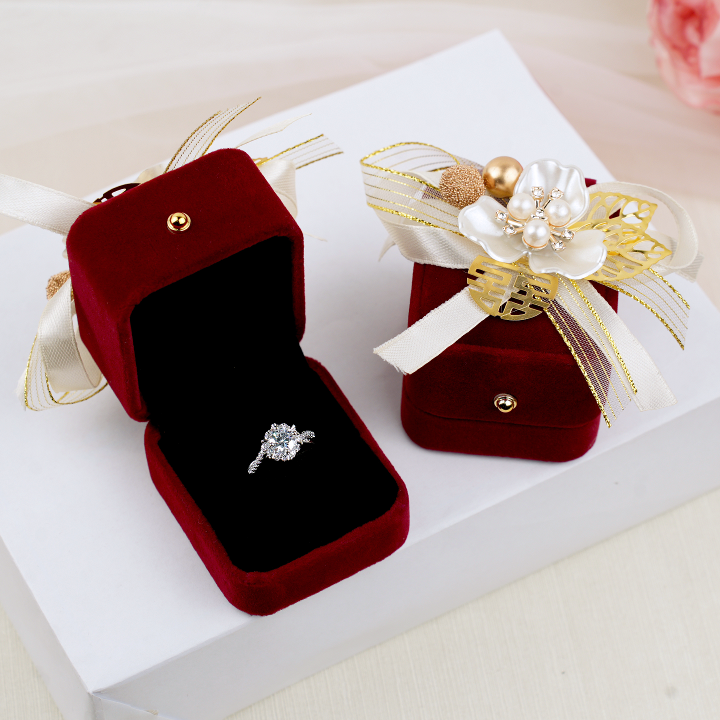 Fake rings wedding exchange ceremony photo props
