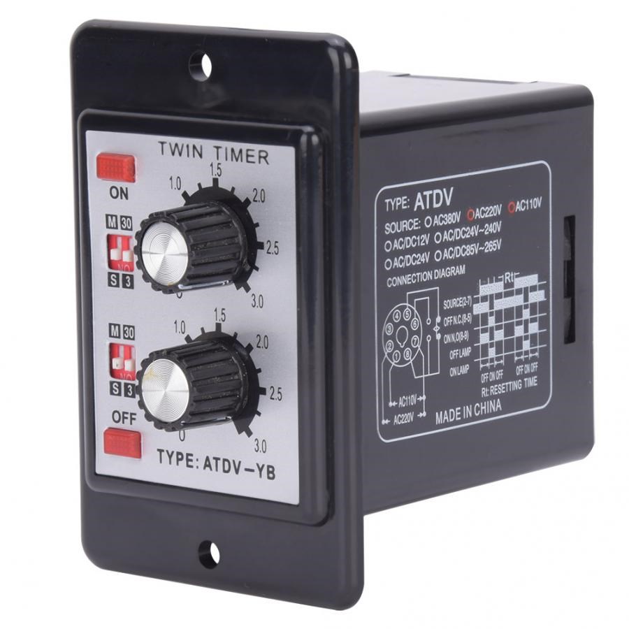 AC 110V 220V Time Delay Relay Knob Control Time Switch Relay - 图0