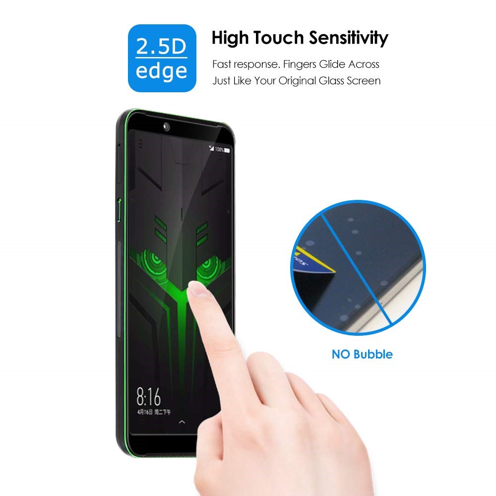 5D 9H Full Cover Tempered Glass for Xiaomi Black Shark 1 2 S - 图0