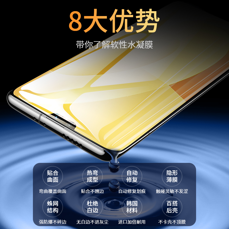 适用vivos9手机膜vivos9e钢化水凝膜s9vivo9s全屏vovos是s9e的vⅰvos原装vivis软膜vovis原厂vivose贴膜viv0s-图2