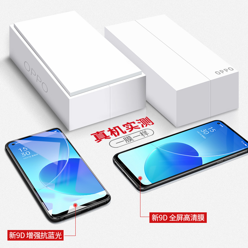 适用opporeno6钢化膜reno6pro+手机膜oppo十opponeno全屏opreno原厂opopreno保护opporone原装opooreno6oppor - 图2