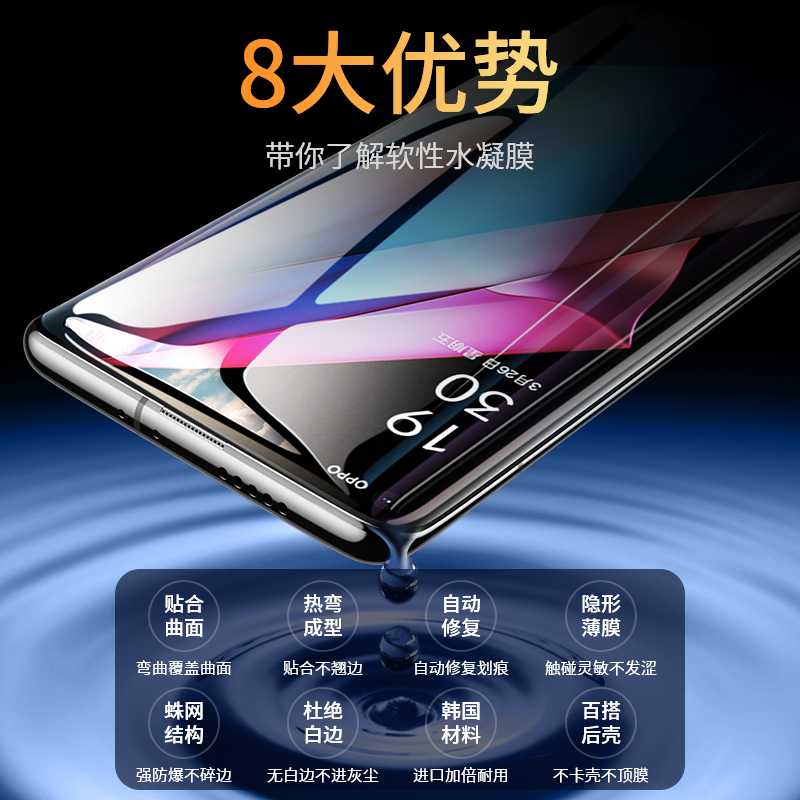 适用oppofindx3手机膜findx3pro钢化oppofandx3xpro水凝膜x3oppo0pp0oppofx3oppox软find3oppofinx3oppifindx - 图2