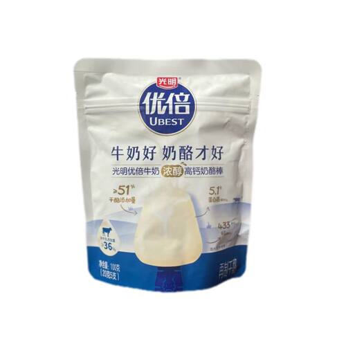 光明优倍牛奶浓醇高钙奶酪棒牛奶再制干酪宝宝零食奶酪 - 图0