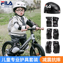 FILA File Childrens Helmet Wheel Slip Protection Suit Kneecap Scooter Skating Girl Bike Balance Car Male